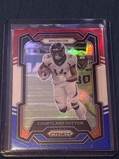 2023 Panini Prizm Courtland Sutton Red White & Blue Prizm #85 - Denver Broncos