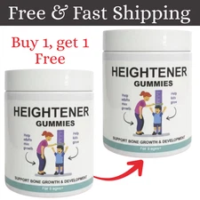 New Heightener Gummies - Natural Height Growth Supplement for Kids, Teens 2 Pack
