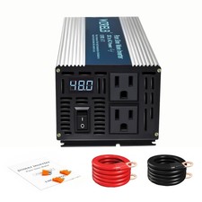 WZRELB 500W Pure Sine Wave Inverter 48V DC to 110V 120V AC Power Converter