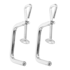 2Pcs Reusable Pasta Maker Fixing Clamps Silver Alloy Replacement Parts