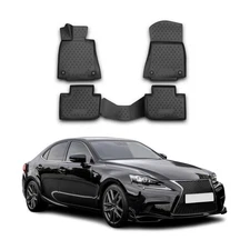 OMAC Floor Mats Liner for Lexus IS 2014-2020 Front Wheel Drive 4 Pcs