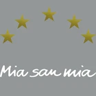 We Bavaria Mia San Mia 50cm White and 5 Stars 8cm Gold Sticker Tattoo Car
