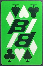 B Pips Green Reversible Vintage Single Swap Playing Card Redislip Joker