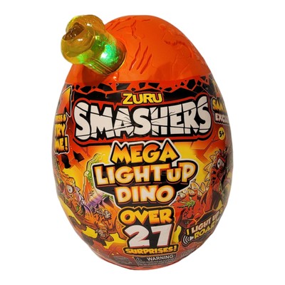 Zuru Smashers Mega Light Up Dino Egg 27 Surprises Series 4 Exclusive Yellow Bone