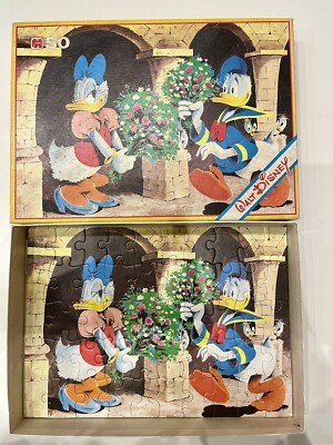 Puzzle 50 Teile Walter Disney Jumbo Vintage - Donald Duck & Papagei 30,5x21,5cm