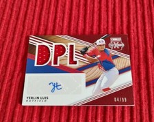 2020 Elite Extra Edition Baseball AUTOGRAPH/Jersey 4/99 Yerlin Luis #DMS-YL 