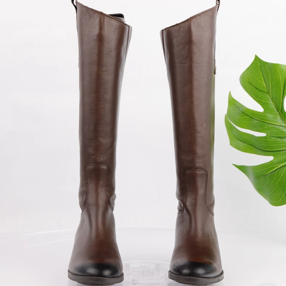 Sam Edelman Penny Boot Women's Size 7 Tall Riding Bootie Walnut Brown Leather - Image 3 of 4