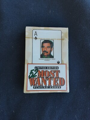 NIB 52 Most Wanted Limited Edition Playing Cards Iraq War Saddam