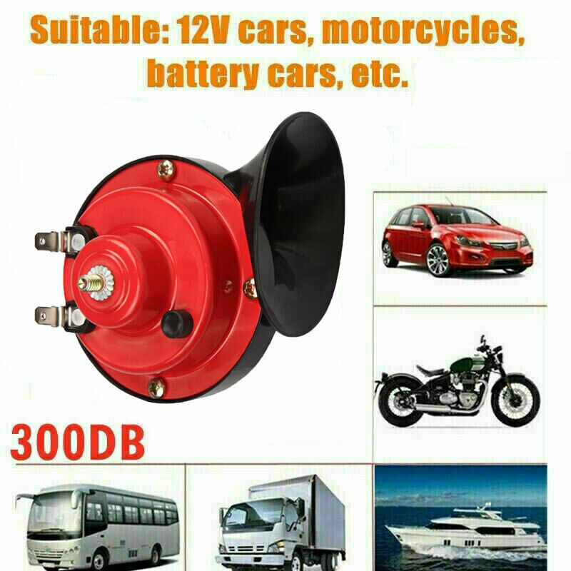 12V 300DB Super Loud Train Horn Waterproof For Motorcycle Car Truck SUV Boat Red - Foto 10