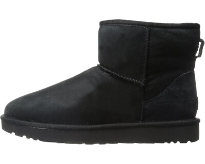 Women UGG Classic Mini II Boot 1016222 Black Suede Upper 100