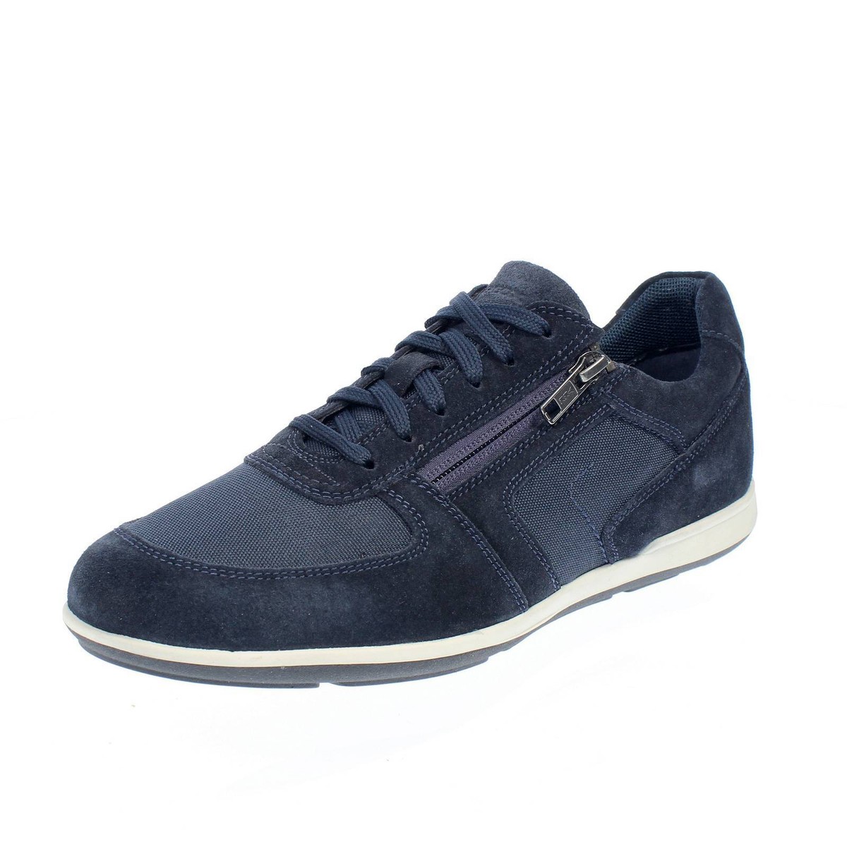 Geox Ionio Sneakers Traspiranti Con Cerniera Blu Uomo Scarpe