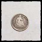 1854-P Variety 1 Seated Liberty Dime  Rare Date Below Rock  SHARP VG #14D33
