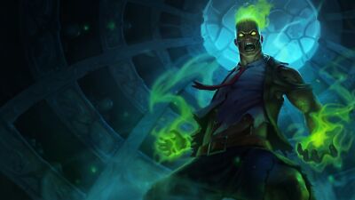 League of Legends brand zombies video games green cyan playmat gaming mat