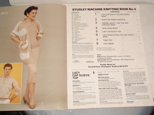 KNITTING MACHINE MAGAZINE/ BOOK: STUDLEY DESIGNER KNITS NO 4 - Picture 2 of 5