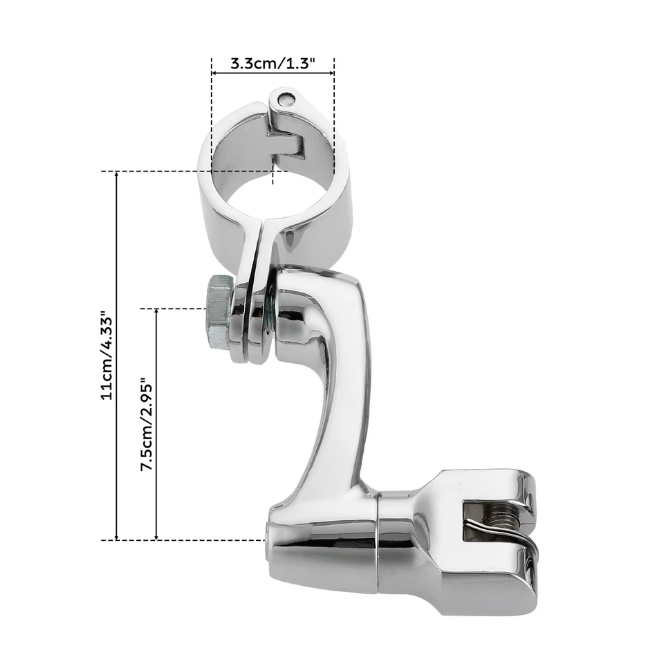 Clavijas de pie de carretera de 22 mm-35 mm abrazaderas de montaje aptas para Harley Touring Electra Glide EE. UU. Foto 3 de 4