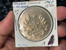 1967 Tonga 1 Pa'anga Coin 70,000 Mintage Excellent Condition