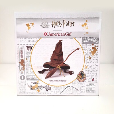 American Girl Harry Potter Sorting Hat & Nimbus Broom 2000 18-inch Dolls BNIB