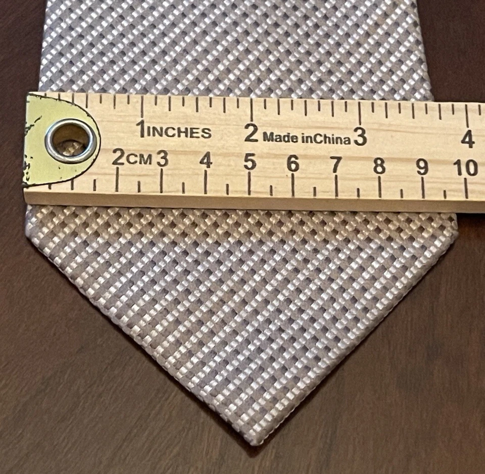 Corbata de cuello Geoffrey Beene marrón tostado hecha a mano 100 % seda para hombre hecha en China Foto 4 de 4
