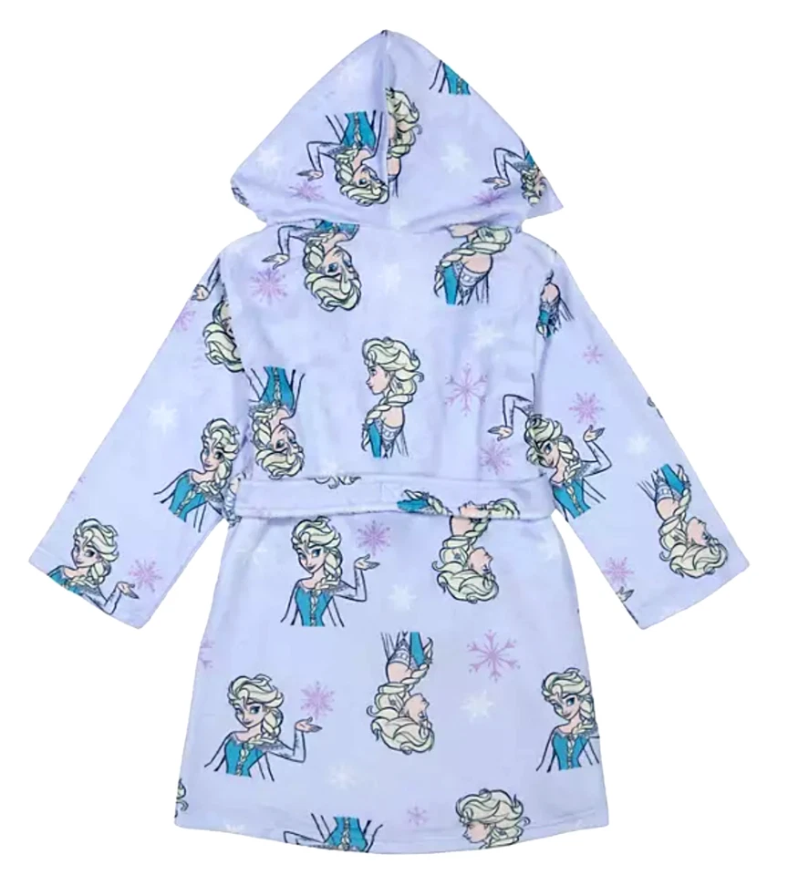 DISNEY Niñas Frozen Pijama Bata Conjunto Niño Pequeño 2T Princesa Elsa Albornoz 3 Piezas Foto 3 de 4