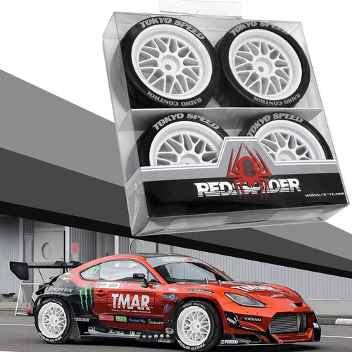 4Pcs Rally Tire&12mm Hex Wheel Rims Set For 1:10 HPI KYOSHO Tamiya Road Car - Picture 3 of 13