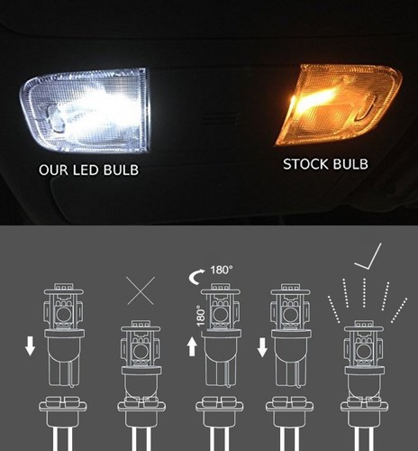 9 x Xenon White Interior LED Lights Package For 2006 - 2010 Hummer H3 +TOOL - Picture 3 of 8