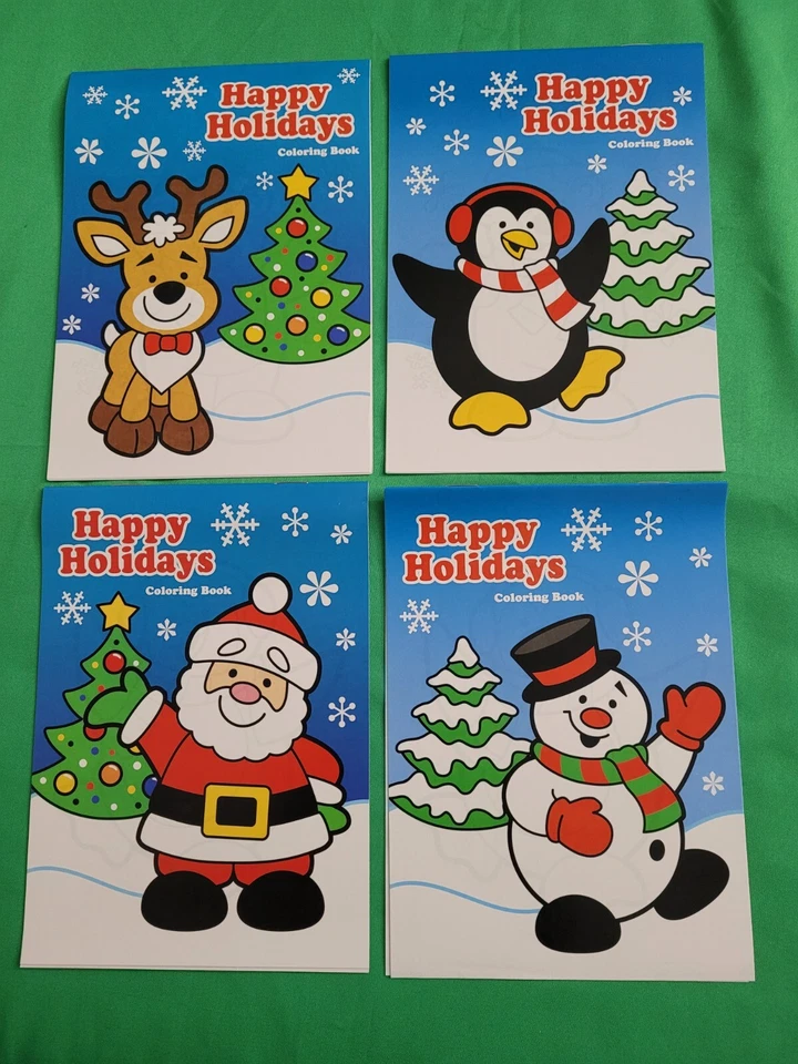 Happy Holidays迷你着色书籍和蜡笔全新礼物15件工艺品批发 — 第 4/4 张图片