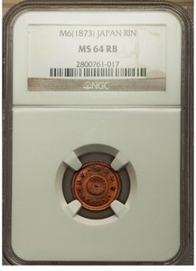 Jc004 非常好 1873 日本明治rin 一年7 Ngc Ms64rb Ebay