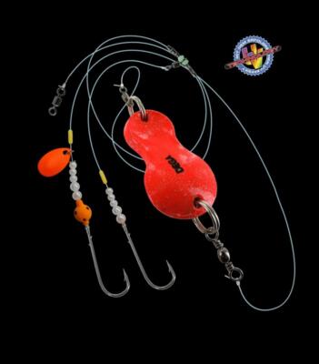 DEGA UV-aktiver Buttlöffel 40g-80g Buttlöffel-Vorfach Buttvorfach Flunder Rig