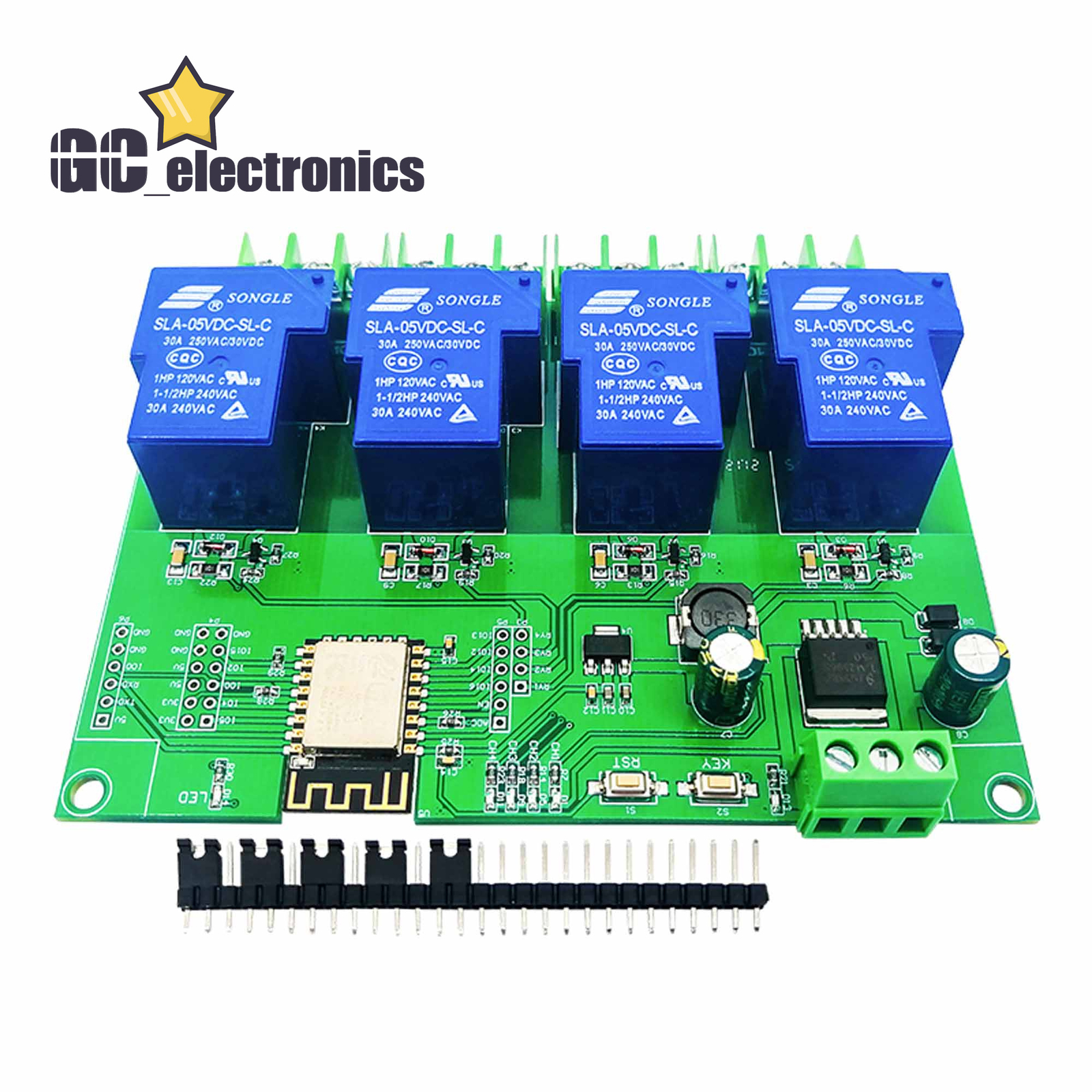 DC7-28/5V ESP8266WIFI Quad 30A Relay Module ESP-12F Development Board A3GS