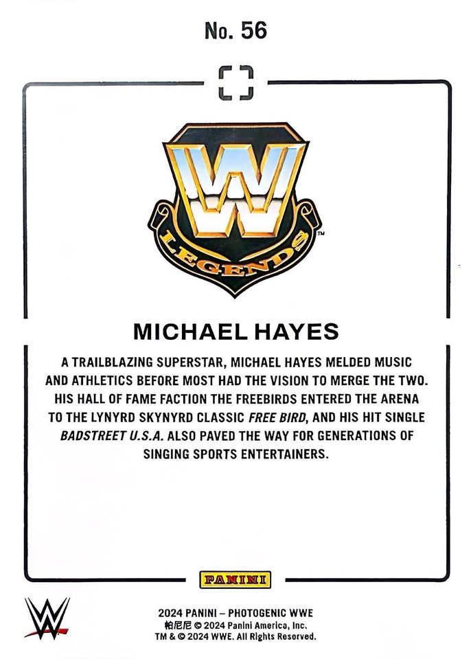 Michael "P.S." Hayes 2024 Panini Photogenic WWE 20 Fireworks 4/5 eBay