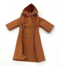 SU-R-BN: 1/12 scale Light Brown Wired Jedi Fabric Robe for 6" Star Wars Figure