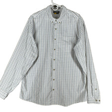 Eddie Bauer Men's Size TXL Tall Check Lined Long Sleeve Vented Outdoor Shirt