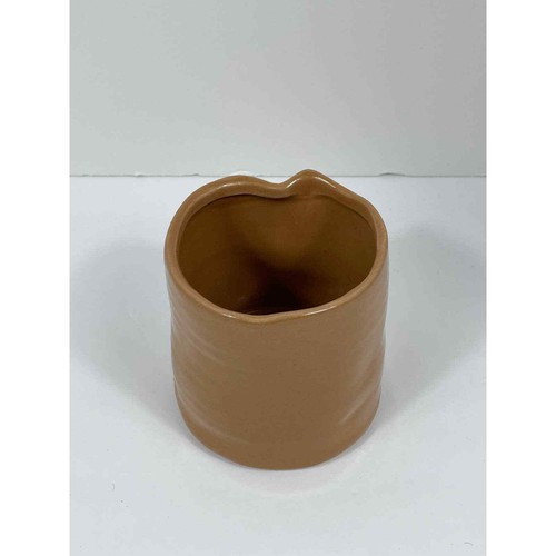 Fringe Pinched Oak Vessel Ceramic Cup Pitcher Vase - Picture 5 of 8