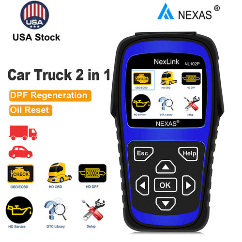 NEXAS NL102P Heavy Duty Truck Auto Diagnostic Scanner Tools DPF Regen