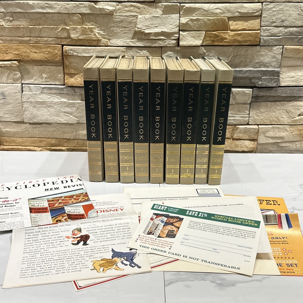 Lot of 9 The World Book Encyclopedia Set Yearbooks 1962 - 1968