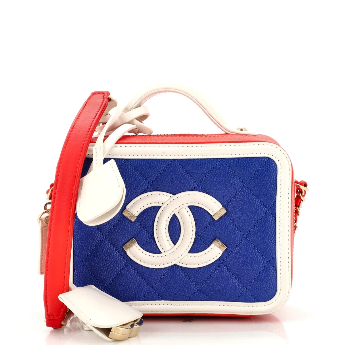 Chanel Vanity Bag Filigree Of White