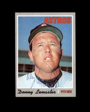 Denny Lemaster Signed 1970 Topps Houston Astros Autographed