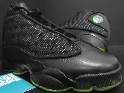 2010 NIKE AIR JORDAN XIII 13 RETRO GS BLACK ALTITUDE GREEN BRED