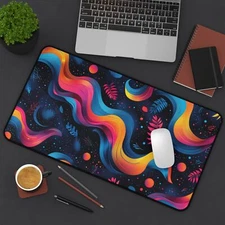 Colorful Waves Gaming Mouse Pad, Anti Slip, 2 Sizes Available Free shipping