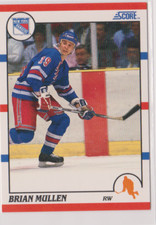 Brian Mullen Rangers Right Wing 1990-91 Score Card # 84