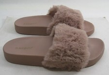 pink  Open Toe Slides Flat slip on Sandal Shoes WOMEN Size 6