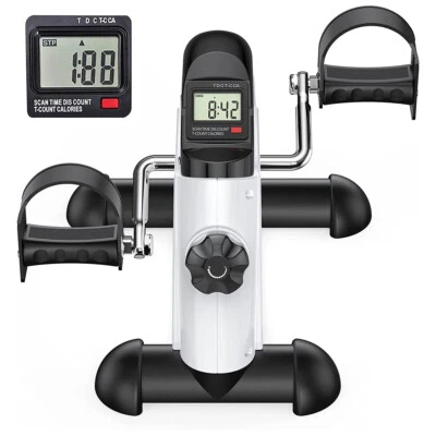 Foot Pedal Exerciser Mini Gym Bike Fitness Cycle Leg/Arm w/ LCD Display Portable - image 1 of 4
