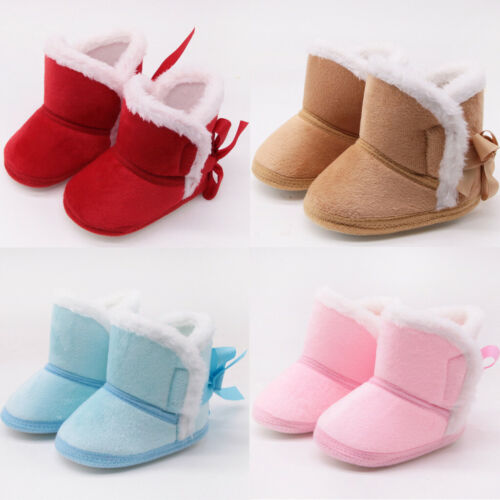 Toddler Infant Boots Winter Warm Shoes Baby Boys Girls Anti-Slip Snow Prewalker - Picture 1 of 24