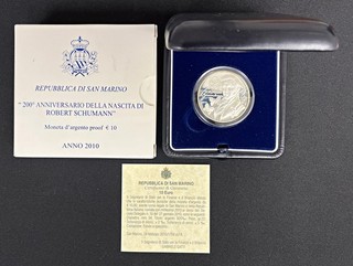 SAN MARINO 10 euro 2010 ARGENTO Robert Schumann