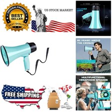 20W Megaphone Bullhorn, Built in Siren  240s Recording, 5.4" 8.6" Portable M...