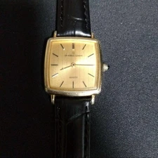 Universal Geneve Quartz Watch Gold Dial Black Strap 14cm-17cm 5.51in-6.69in Junk
