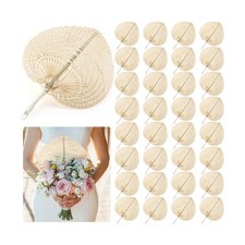 BBTO Woven Bamboo Fans Handmade Hand Weaving Handheld Natural Raffia Hand Fan...