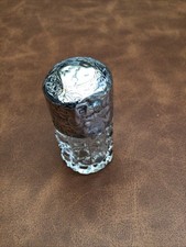 ANTIQUE GLASS AND STERLING SILVER TOPPED PERFUME BOTTLE F. WEBB BIRMINGHAM 1906c