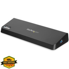 StarTech USB 3.0 Docking Station, 4K HDMI/DisplayPort, Fast Charge