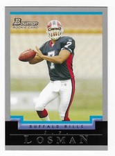 2004 Bowman Rookie J.P. Losman Buffalo Bills Football Card #275 RC. rookie card picture